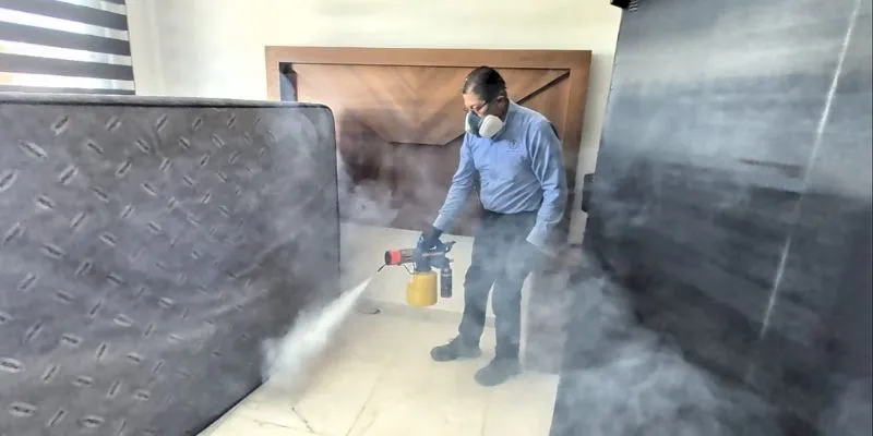 Termonebulización contra chinches en Puebla